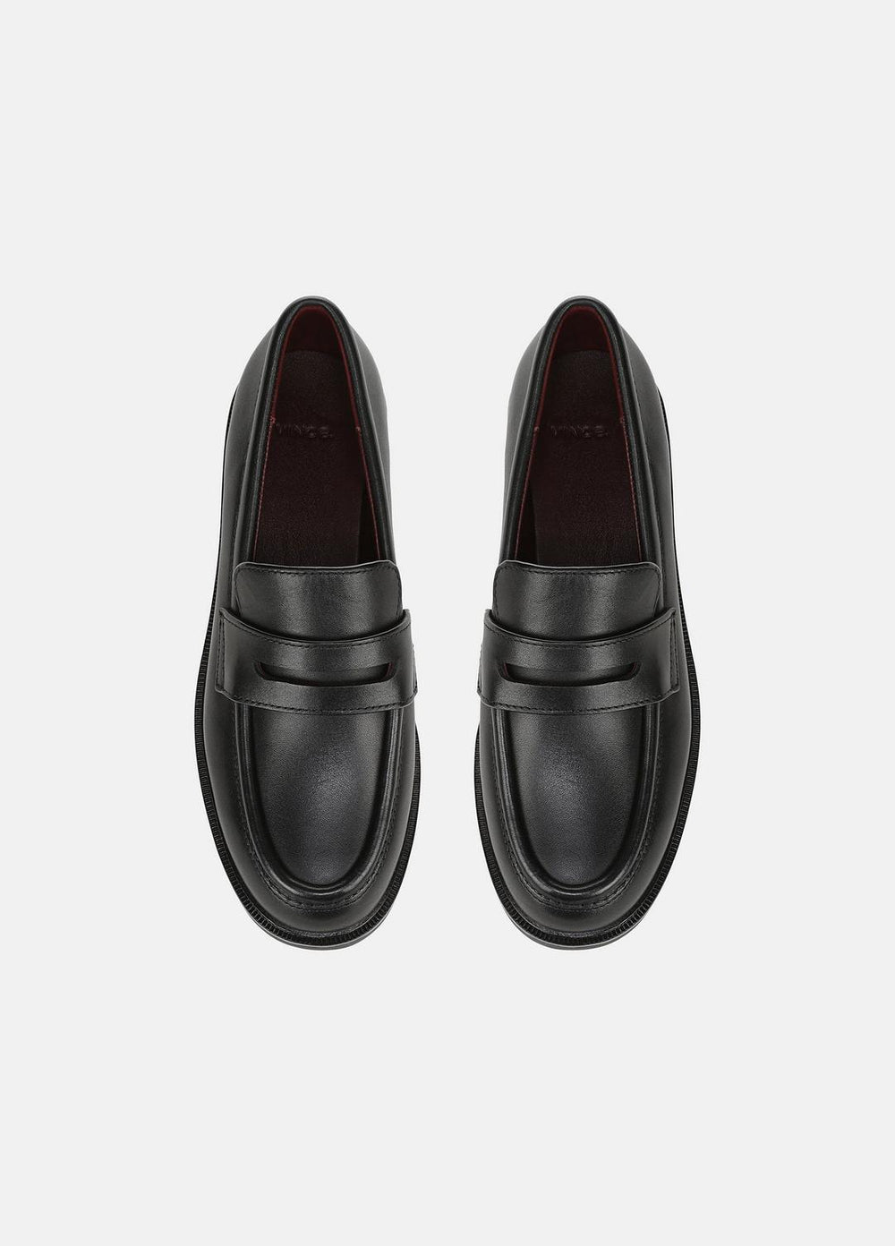 VINCE | Siena Leather Lug-Sole Loafer in Loafers & Flats - BLACK