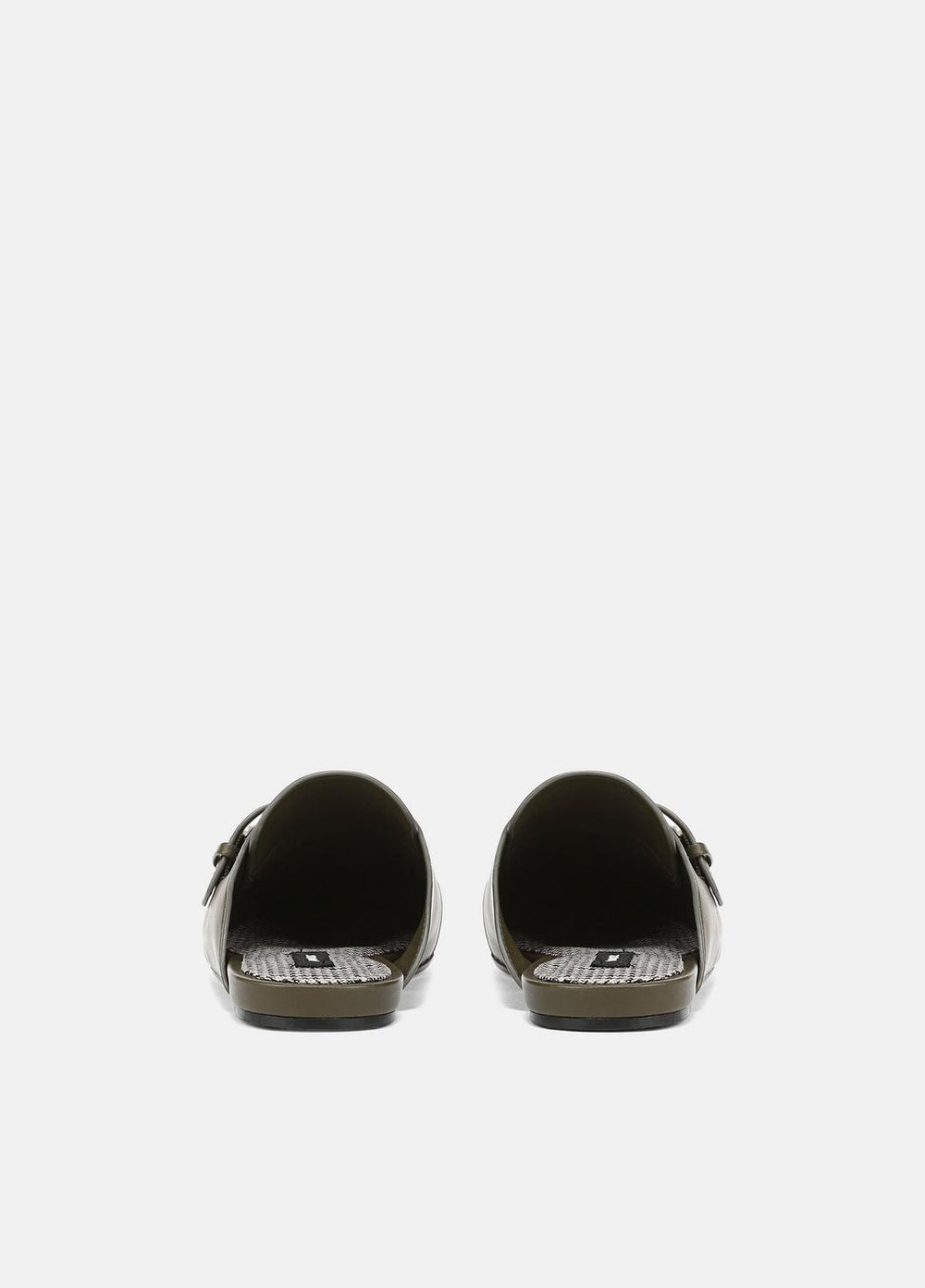 VINCE | Minetta Leather Loafer Mule in Loafers & Flats - MILITARE