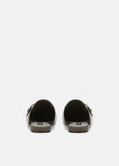 VINCE | Minetta Leather Loafer Mule in Loafers & Flats - MILITARE