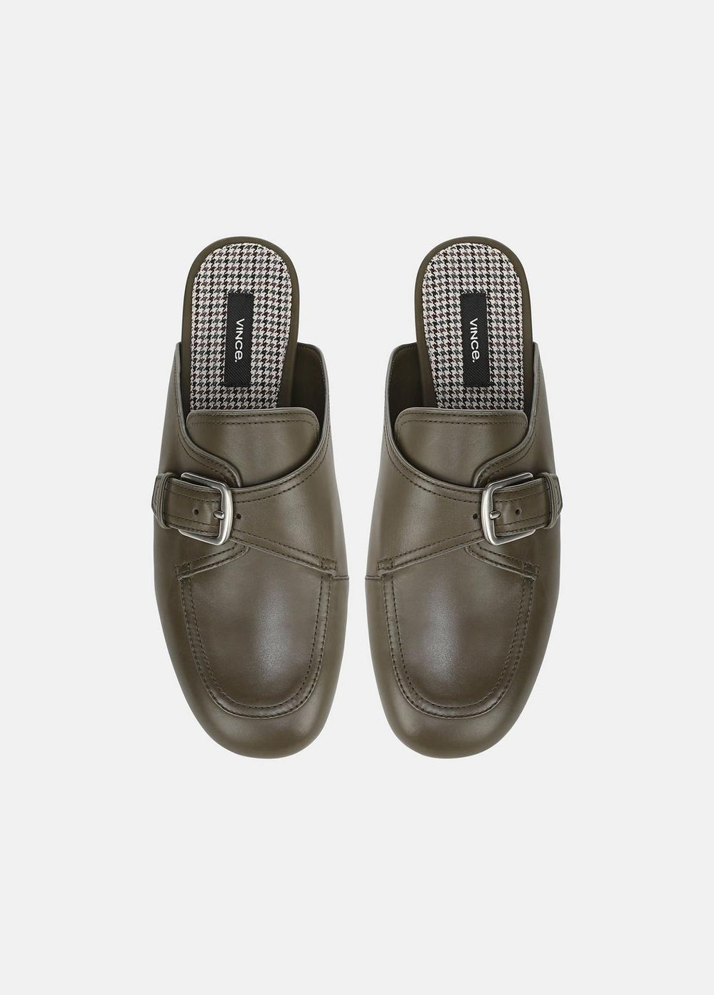 VINCE | Minetta Leather Loafer Mule in Loafers & Flats - MILITARE