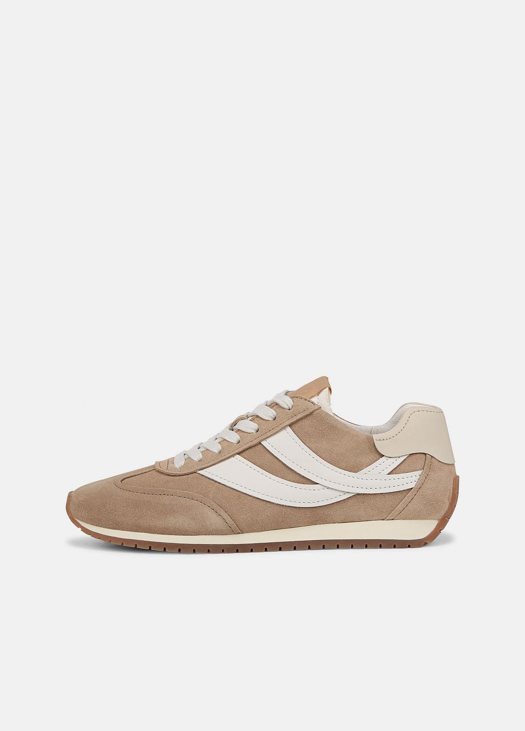 VINCE | Oasis Suede and Leather Runner Sneaker in Sneakers - NEW CAMEL/WHITE FOAM