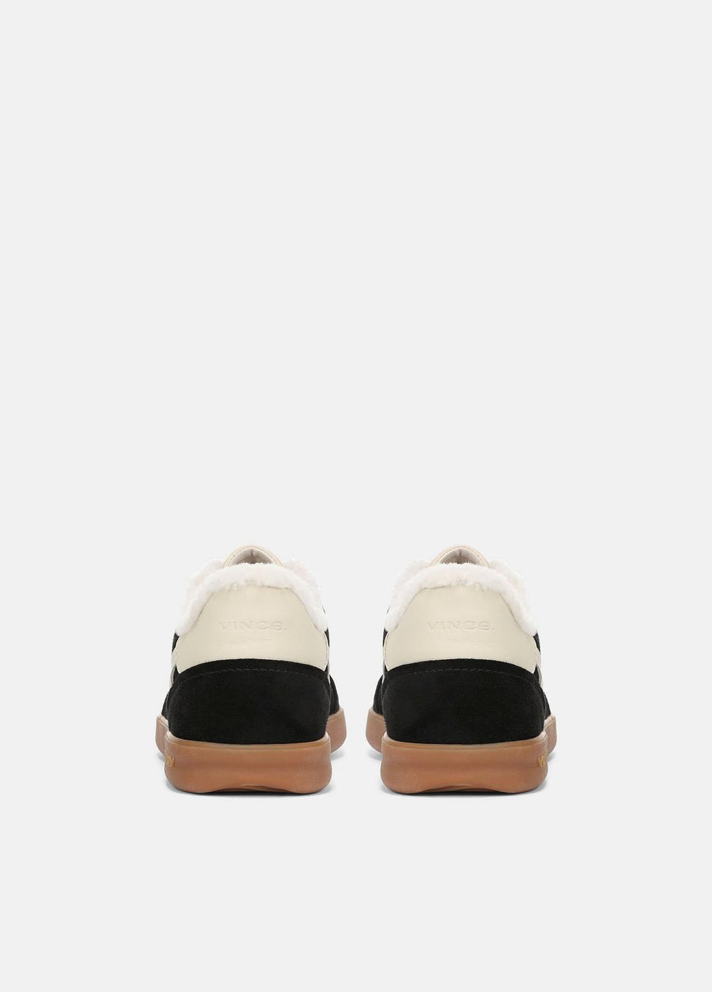 VINCE | Oasis Suede & Shearling Sneaker in Sneakers - BLACK