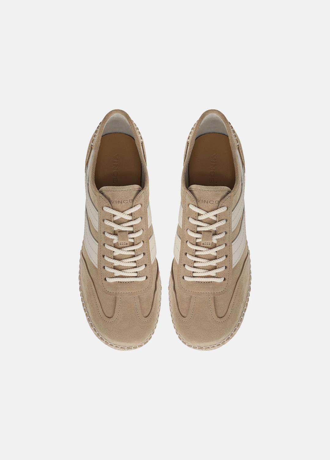 VINCE | Oasis Suede & Leather Espadrille Sneaker in Sneakers - SAND TRAIL