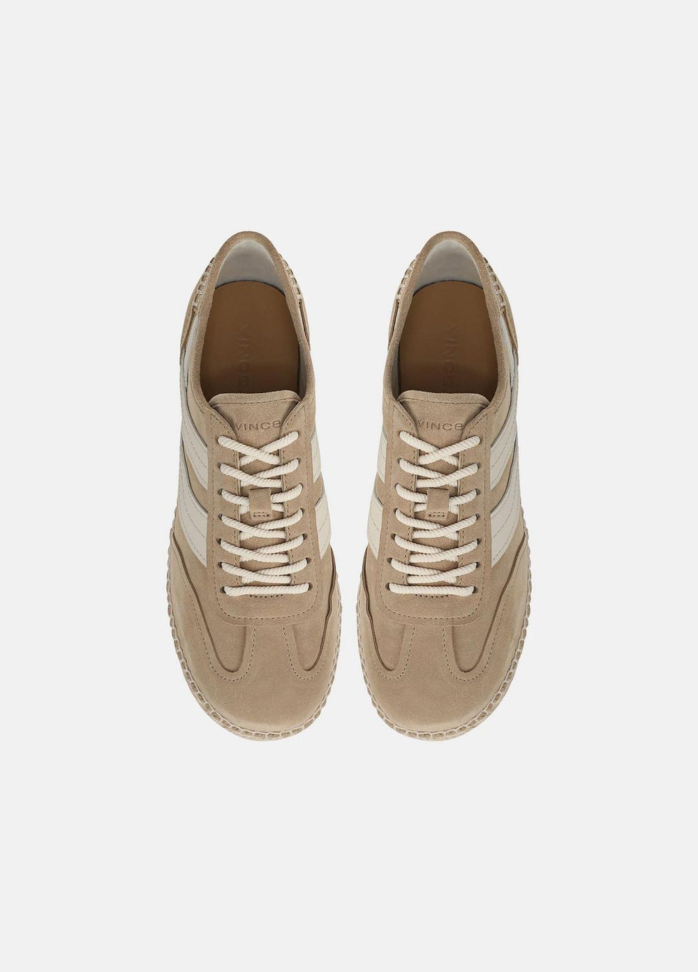 VINCE | Oasis Suede & Leather Espadrille Sneaker in Sneakers - SAND TRAIL