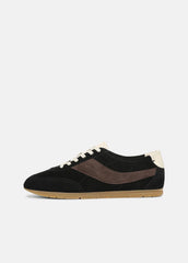 VINCE | LA Suede & Leather Runner Sneaker in Sneakers - BLACK/DARK MOCHA