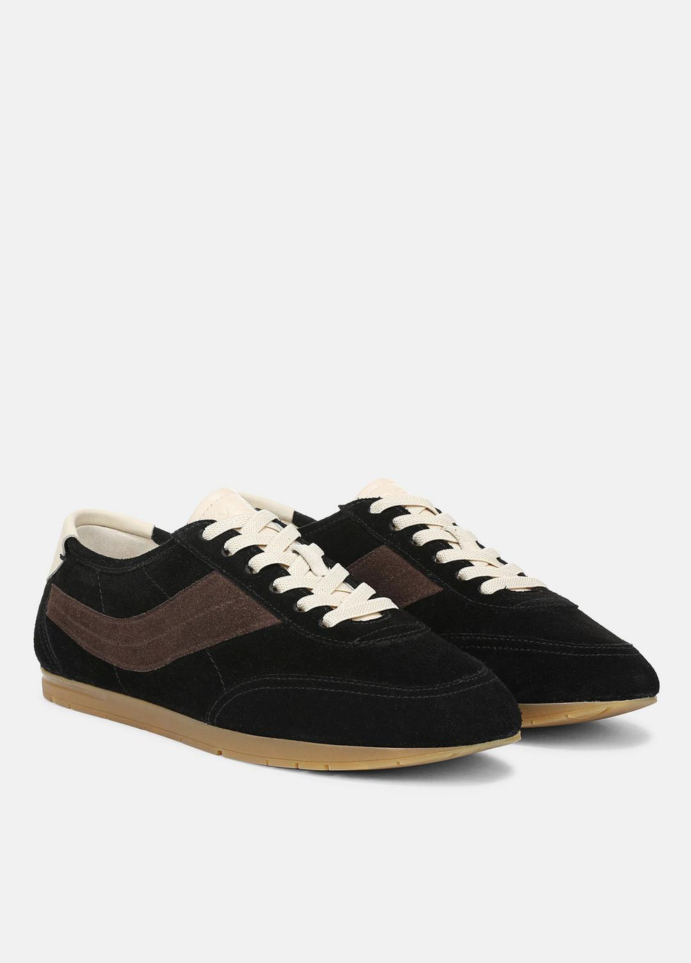 VINCE | LA Suede & Leather Runner Sneaker in Sneakers - BLACK/DARK MOCHA