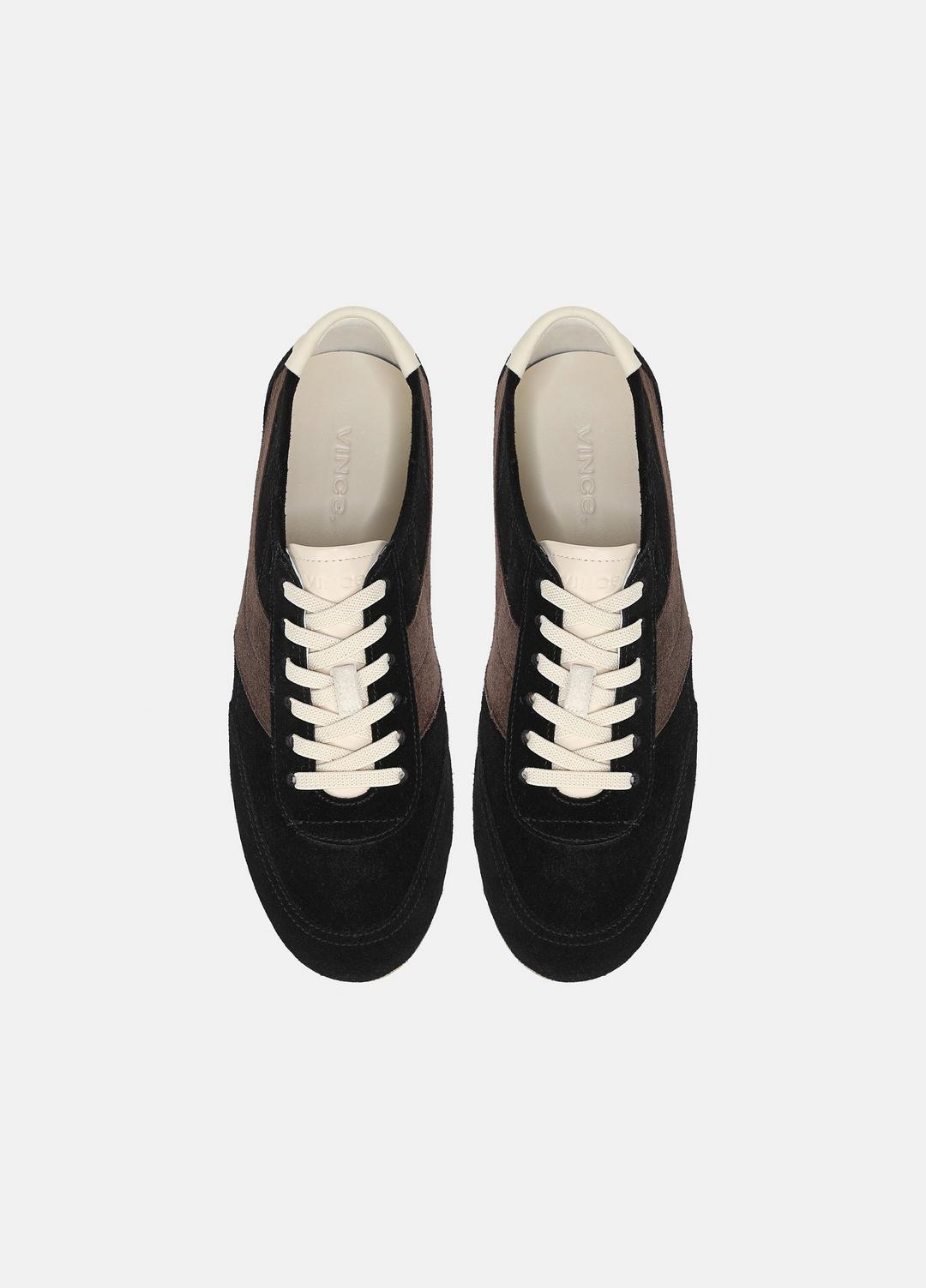 VINCE | LA Suede & Leather Runner Sneaker in Sneakers - BLACK/DARK MOCHA