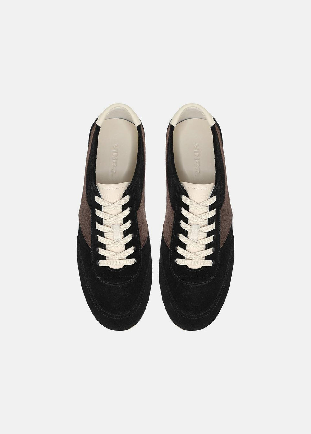 VINCE | LA Suede & Leather Runner Sneaker in Sneakers - BLACK/DARK MOCHA