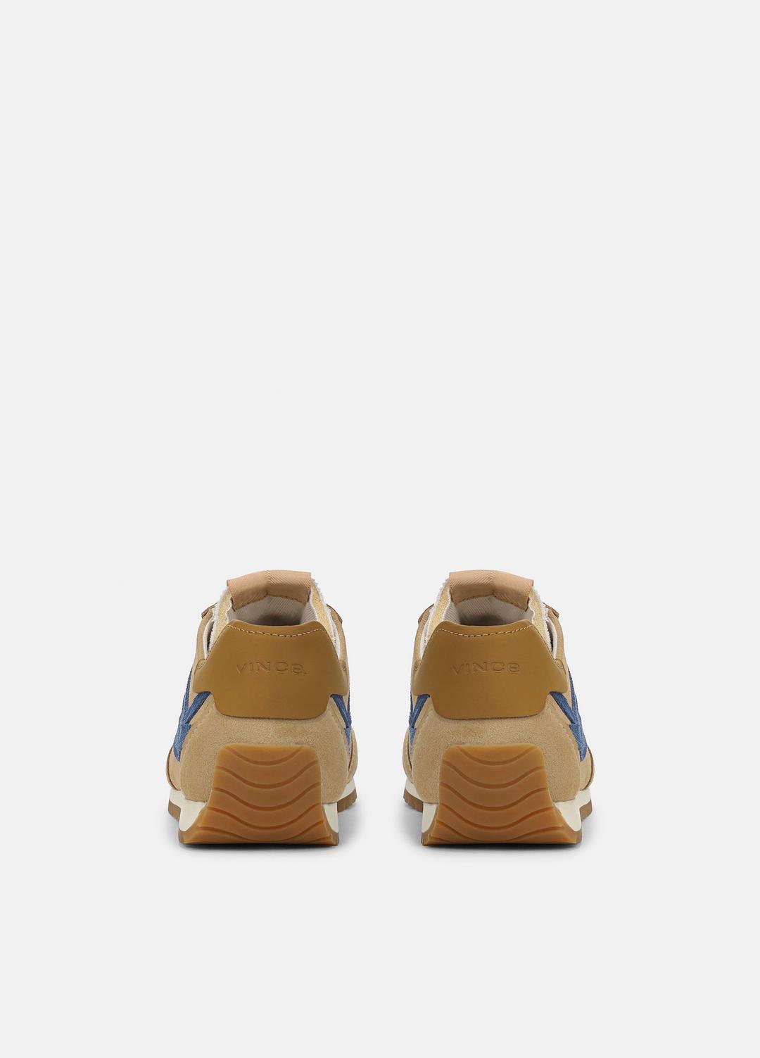VINCE | Oasis Suede & Leather Runner Sneaker in Sneakers - MOONLIGHT/BILLIARD GREEN