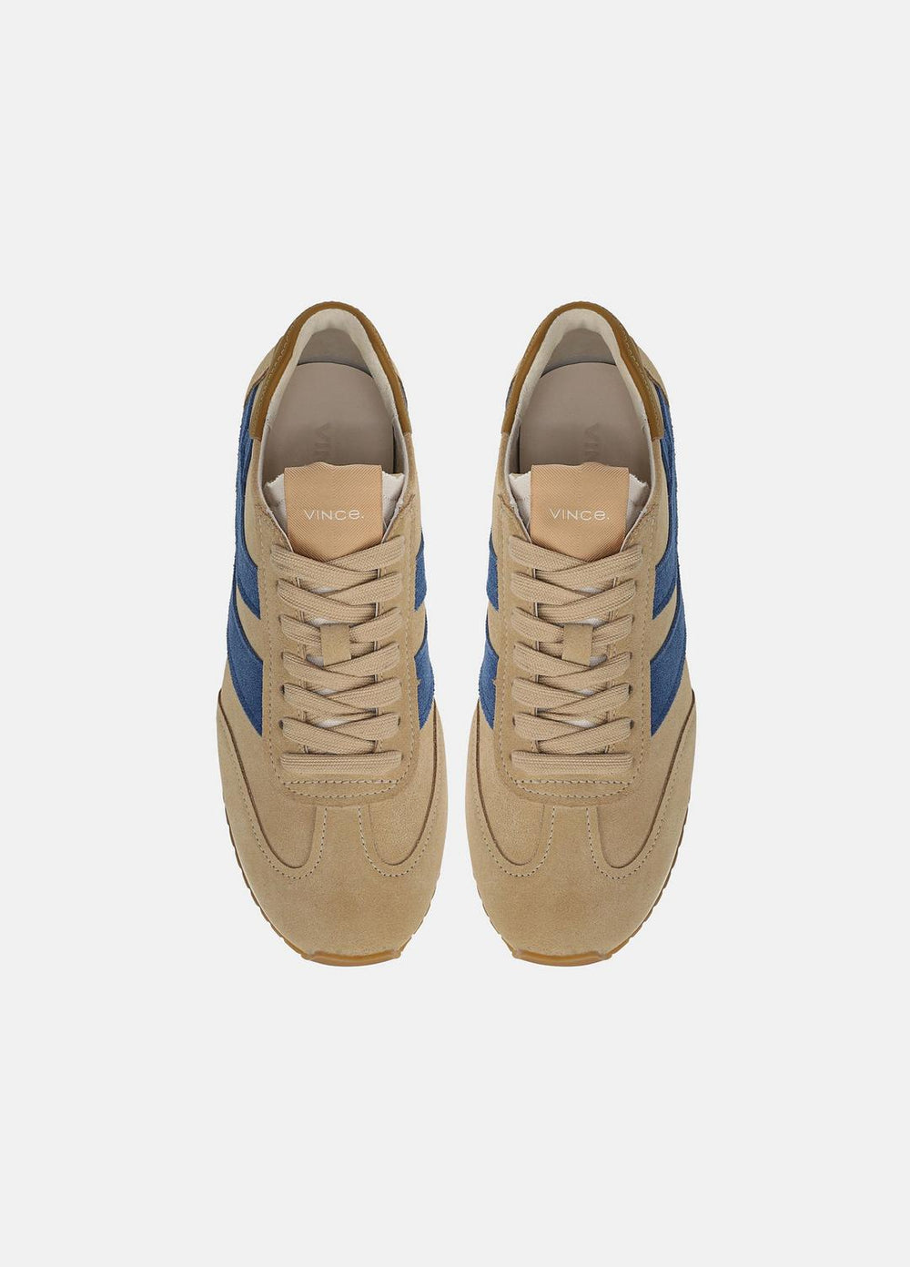 VINCE | Oasis Suede & Leather Runner Sneaker in Sneakers - MOONLIGHT/BILLIARD GREEN