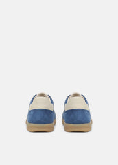 VINCE | Oasis Contrast-Edge Suede Sneaker in Sneakers - INDIGO/FLAX