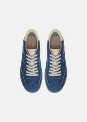 VINCE | Oasis Contrast-Edge Suede Sneaker in Sneakers - INDIGO/FLAX