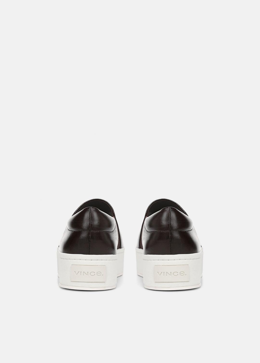 VINCE | Warren Leather Sneaker in Sneakers - GANACHE