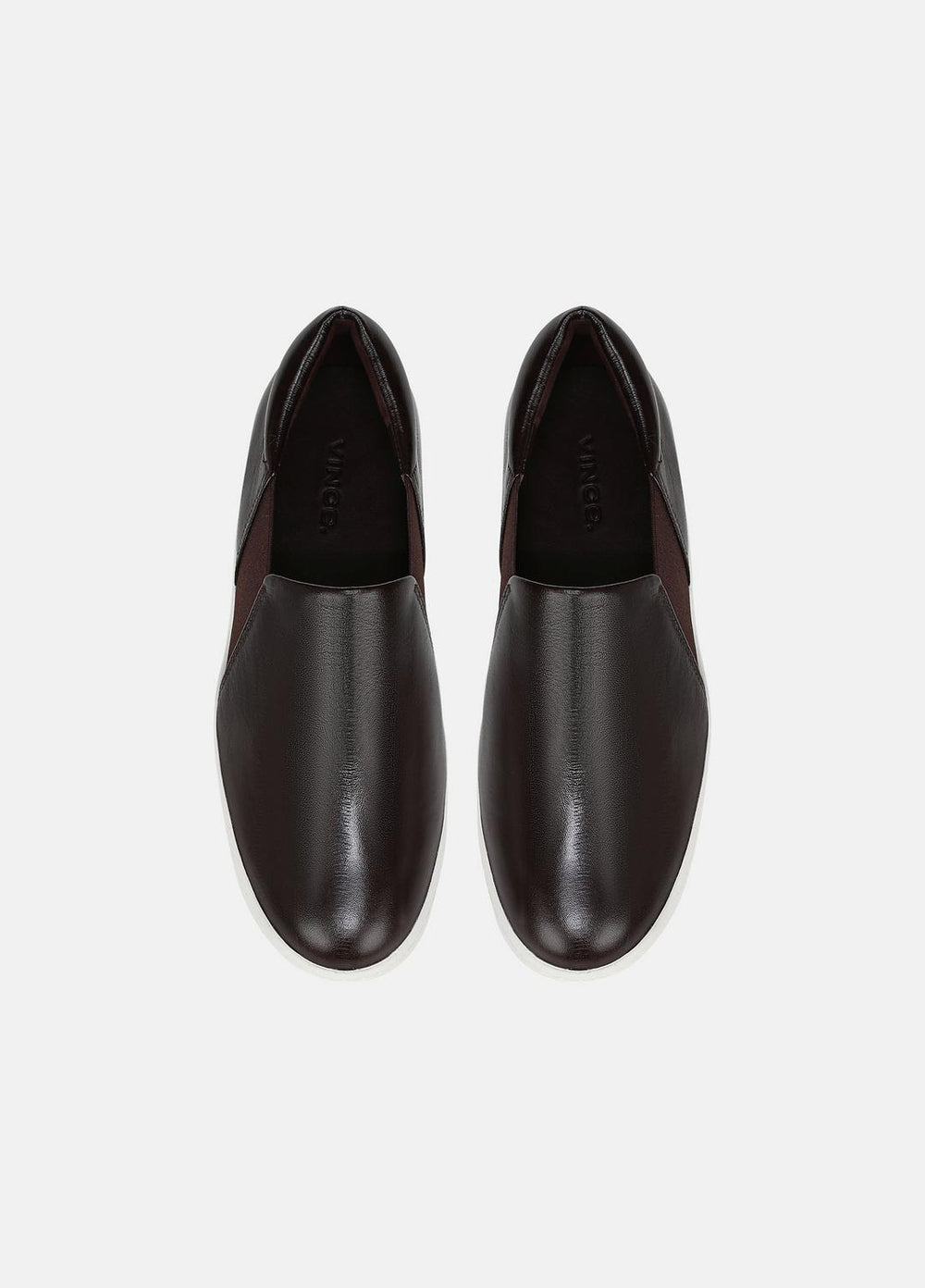 VINCE | Warren Leather Sneaker in Sneakers - GANACHE