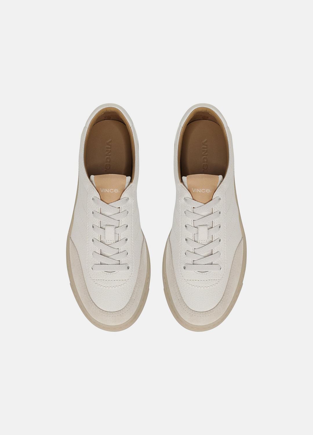 VINCE | Palm Leather & Suede Sneaker in Sneakers - MILK/MOONLIGHT