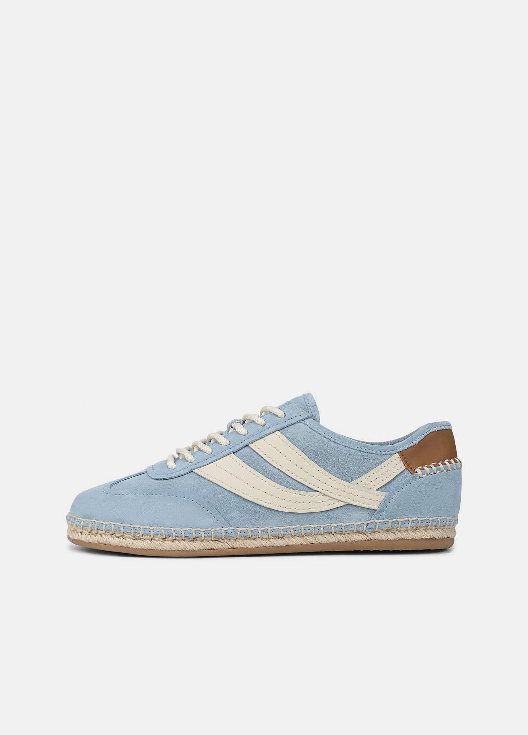 VINCE | Oasis Suede & Leather Espadrille Sneaker in Sneakers - GLACIAL BLUE/FLAX