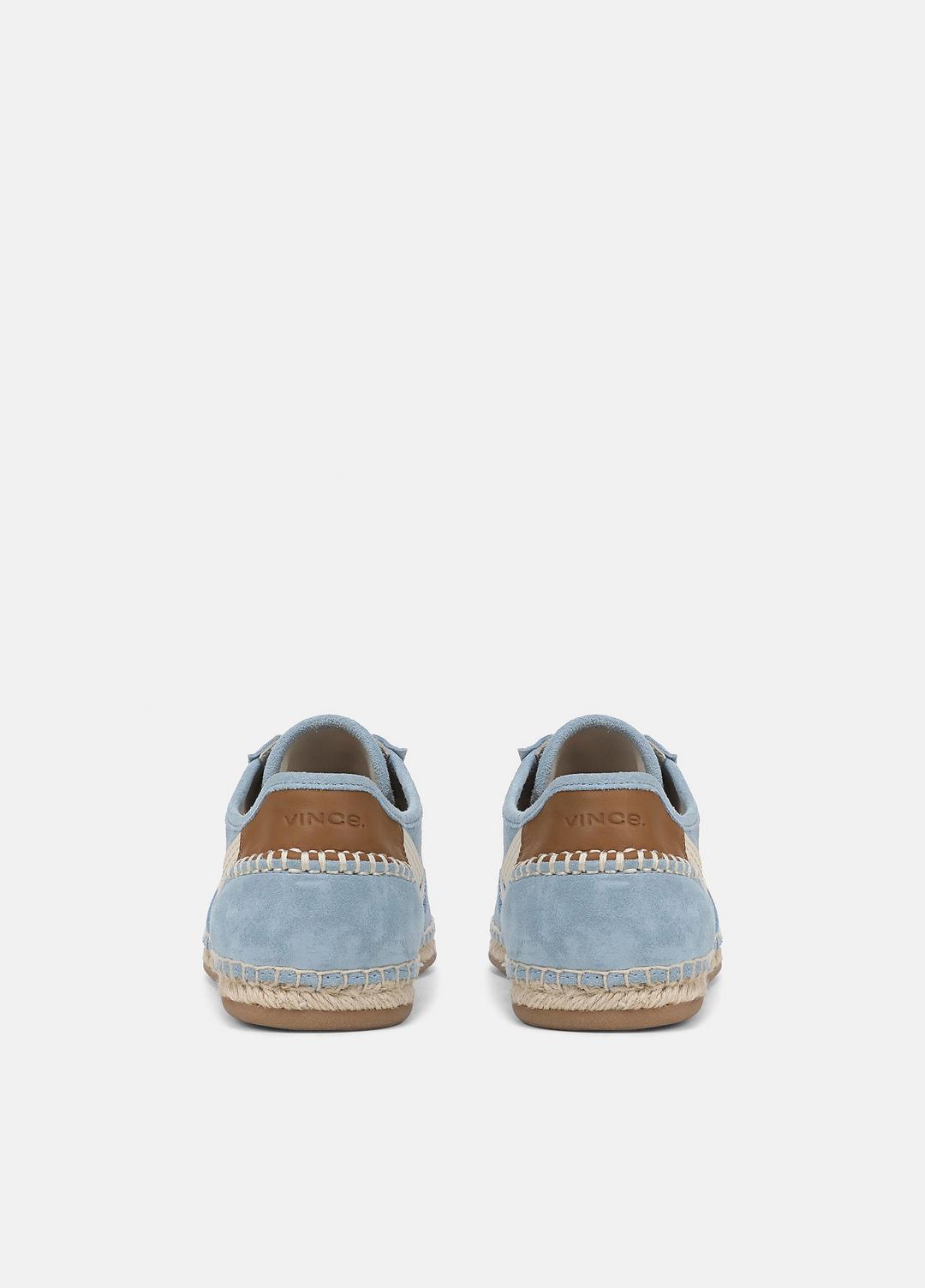 VINCE | Oasis Suede & Leather Espadrille Sneaker in Sneakers - GLACIAL BLUE/FLAX