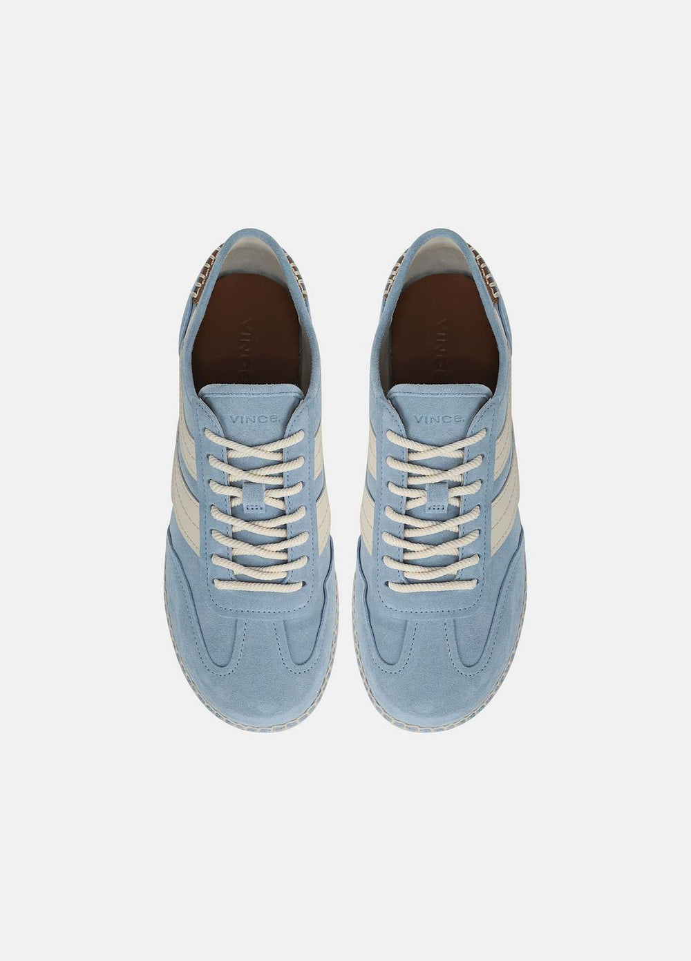 VINCE | Oasis Suede & Leather Espadrille Sneaker in Sneakers - GLACIAL BLUE/FLAX