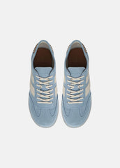 VINCE | Oasis Suede & Leather Espadrille Sneaker in Sneakers - GLACIAL BLUE/FLAX