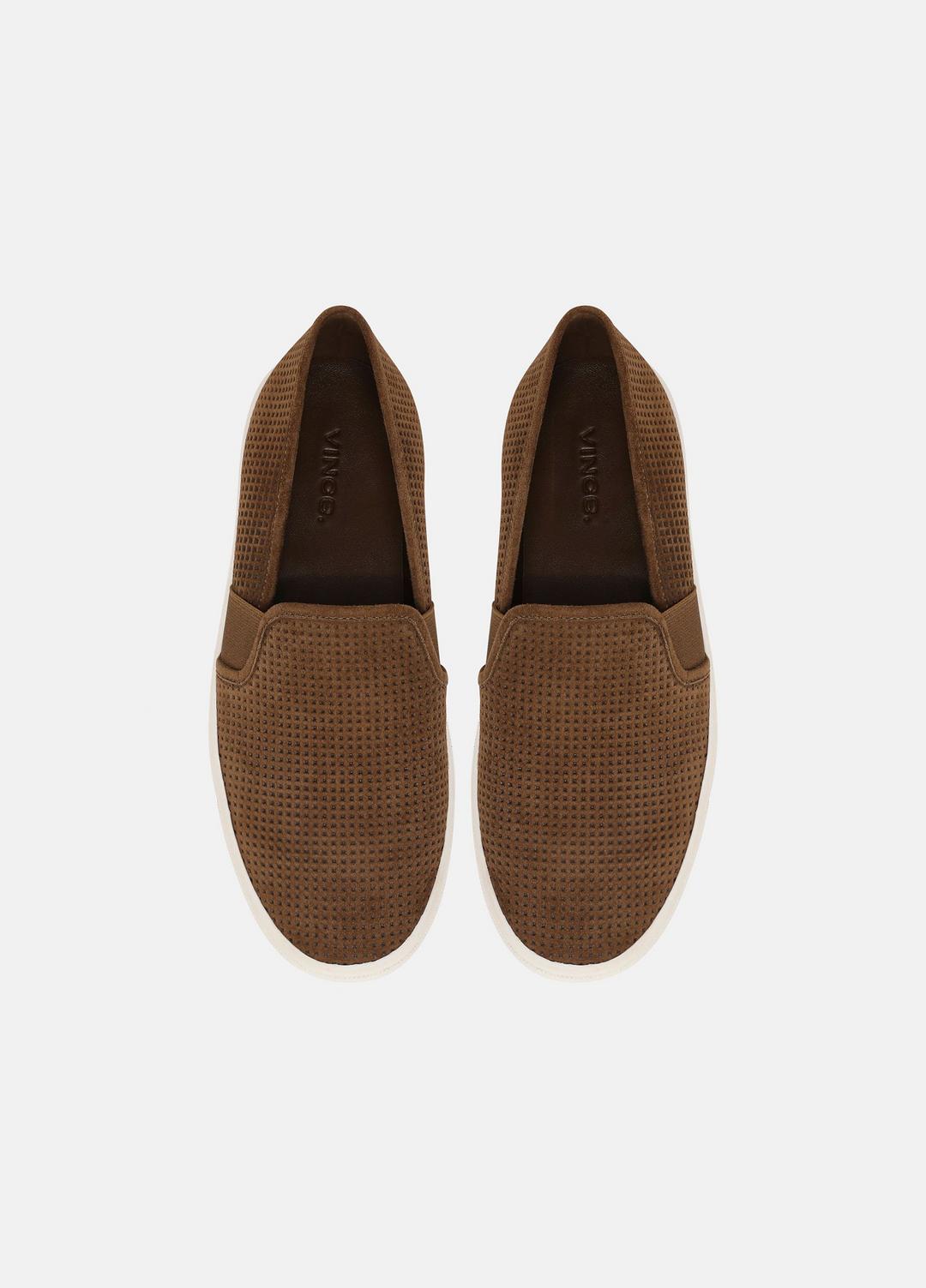 VINCE | Blair Perforated Suede Sneaker in Sneakers - ELMWOOD