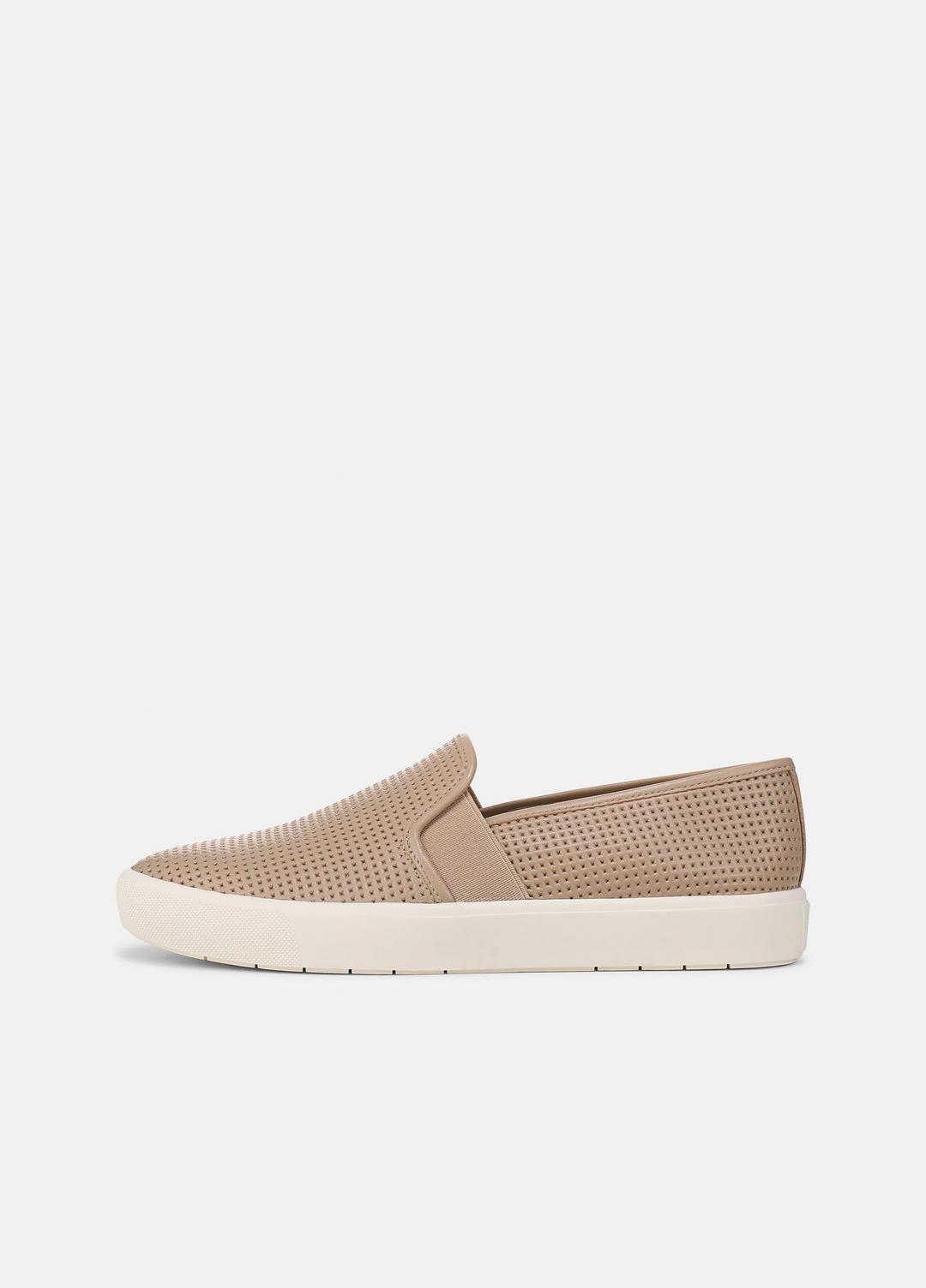 VINCE | Blair Perforated Leather Sneaker in Sneakers - WARM ALMOND
