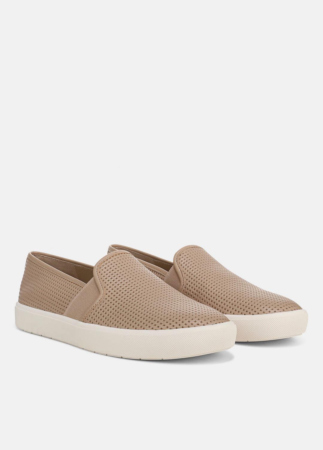 VINCE | Blair Perforated Leather Sneaker in Sneakers - WARM ALMOND