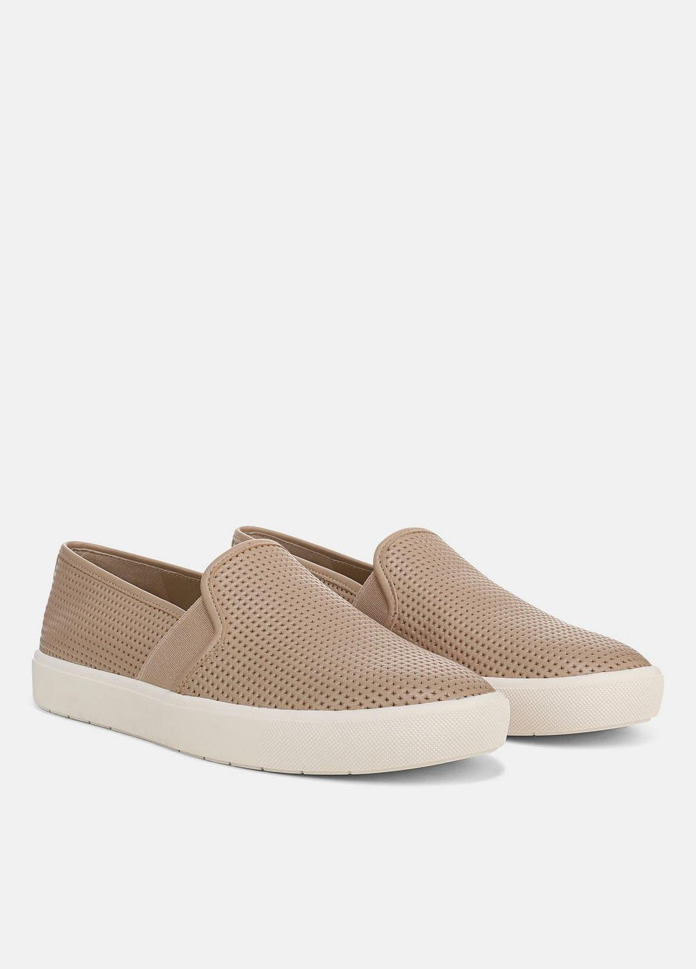 VINCE | Blair Perforated Leather Sneaker in Sneakers - WARM ALMOND