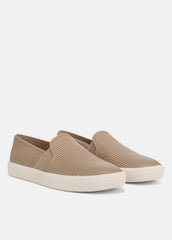 VINCE | Blair Perforated Leather Sneaker in Sneakers - WARM ALMOND