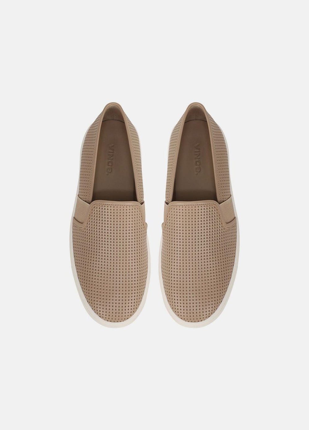 VINCE | Blair Perforated Leather Sneaker in Sneakers - WARM ALMOND