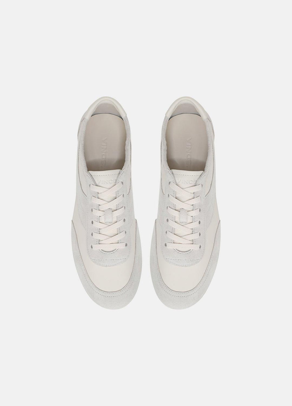 VINCE | LA Leather & Suede Runner Sneaker in Sneakers - HORCHATA/PEBBLE WHITE