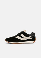 VINCE | Oasis Suede and Leather Runner Sneaker in Sneakers - BLACK