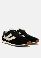 VINCE | Oasis Suede and Leather Runner Sneaker in Sneakers - BLACK