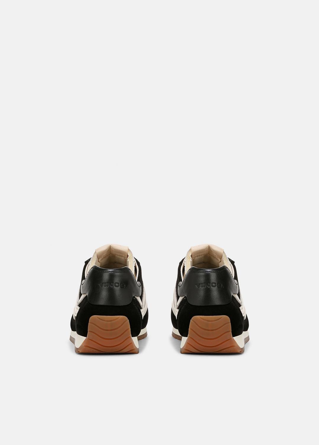 VINCE | Oasis Suede and Leather Runner Sneaker in Sneakers - BLACK