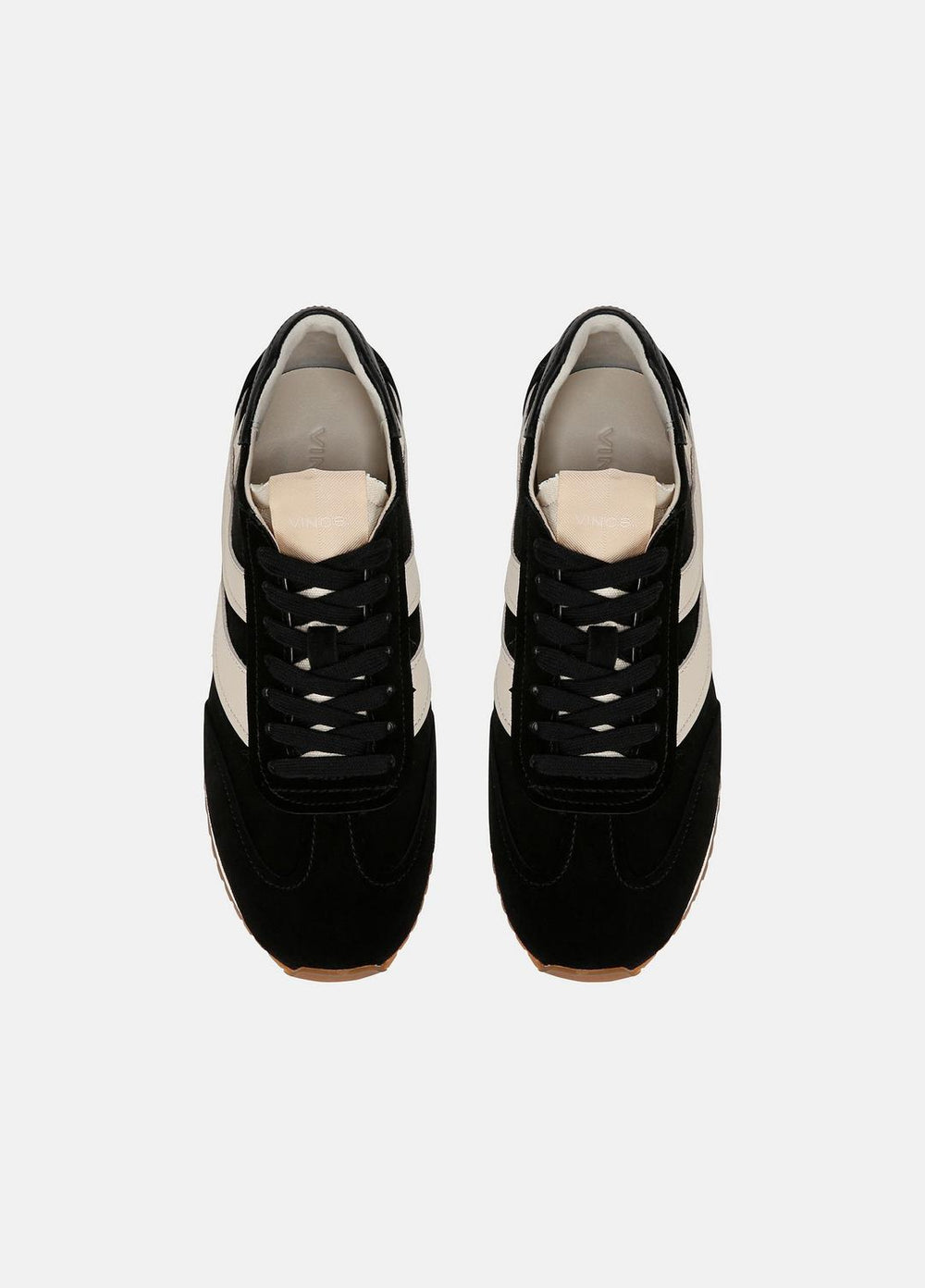 VINCE | Oasis Suede and Leather Runner Sneaker in Sneakers - BLACK
