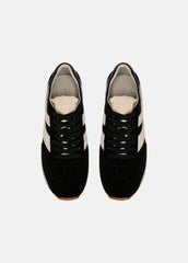 VINCE | Oasis Suede and Leather Runner Sneaker in Sneakers - BLACK