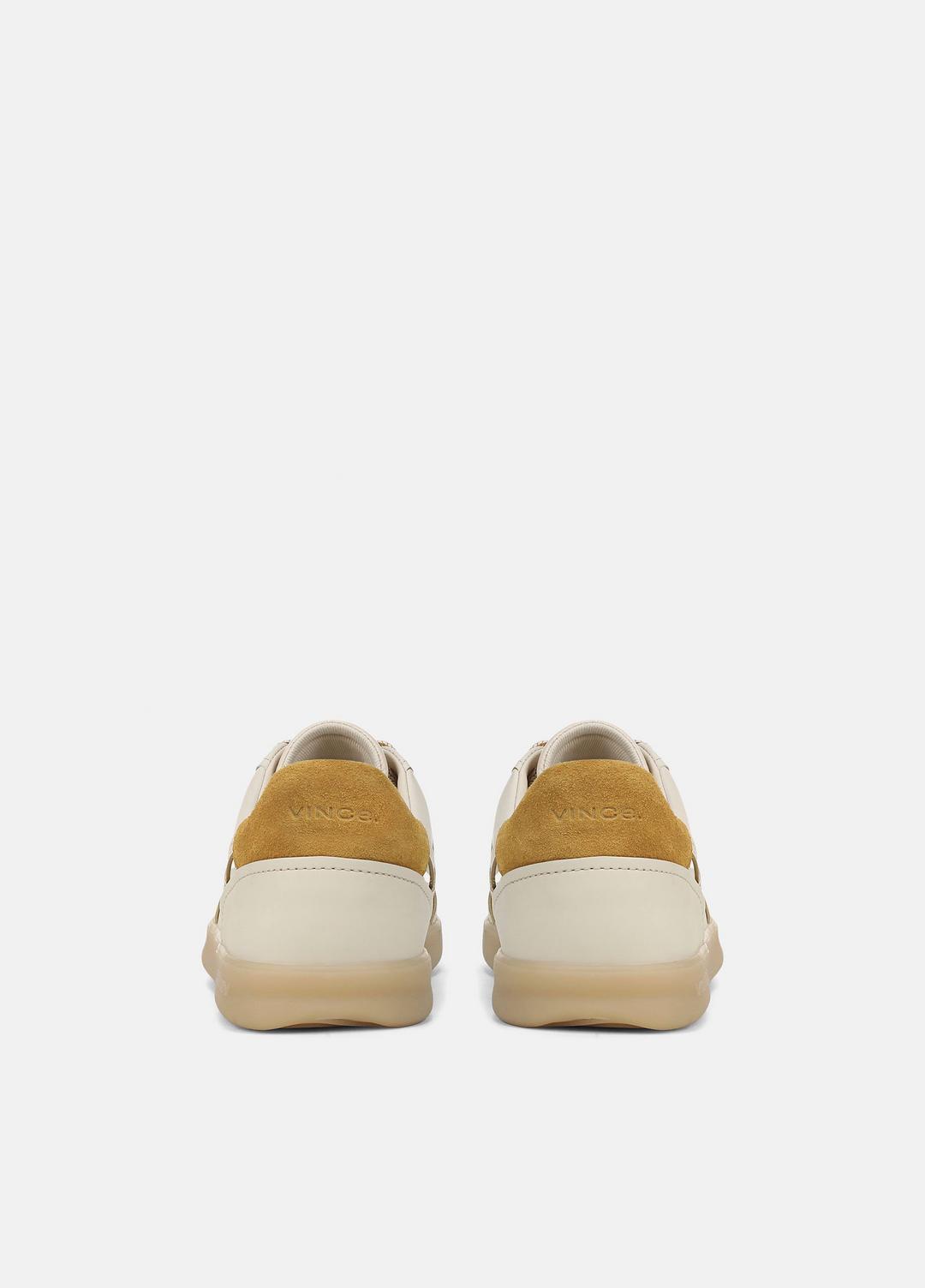 VINCE | Oasis Contrast-Edge Leather & Suede Sneaker in Sneakers - MOONLIGHT/GOLDEN DESERT