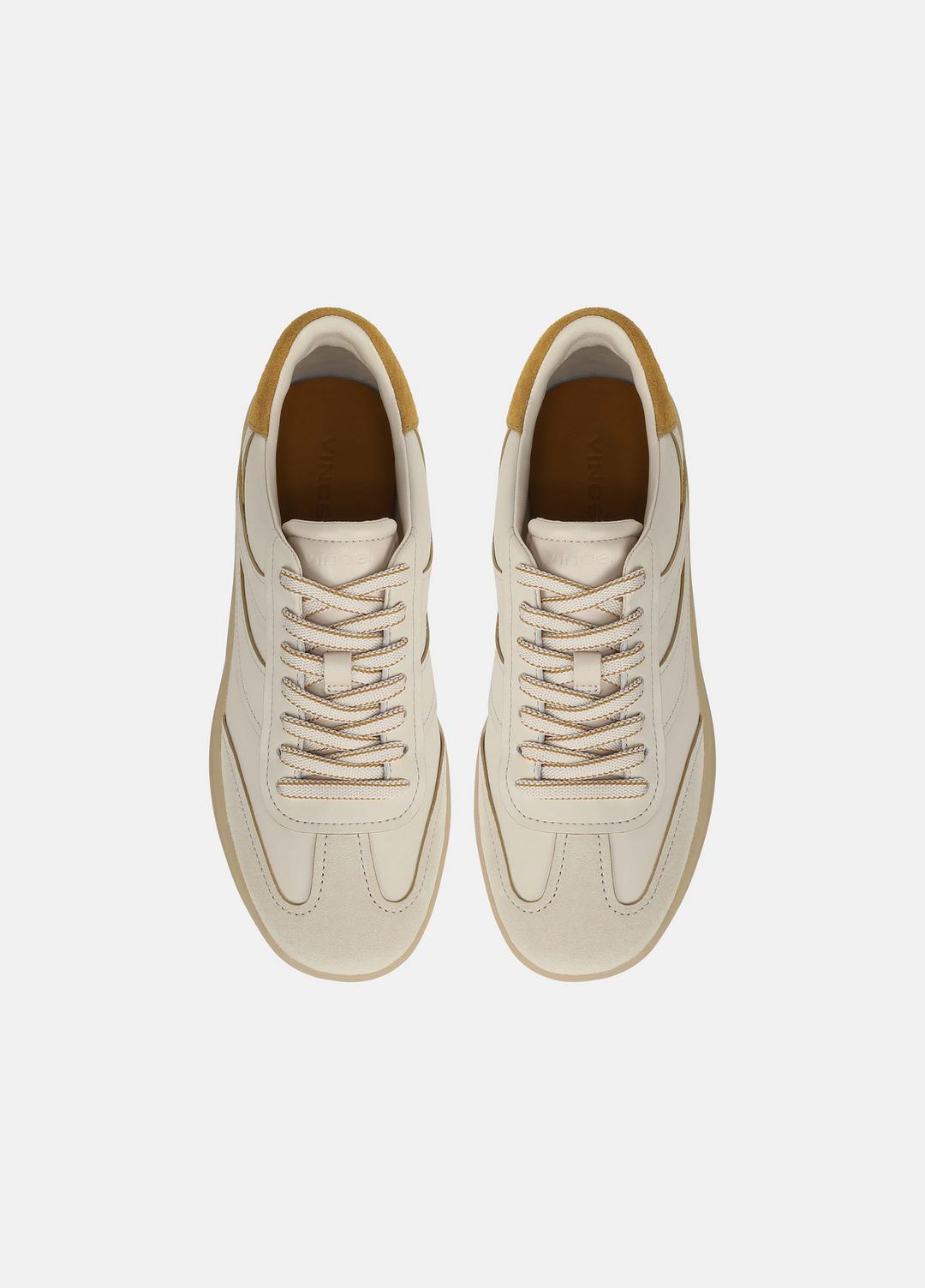 VINCE | Oasis Contrast-Edge Leather & Suede Sneaker in Sneakers - MOONLIGHT/GOLDEN DESERT
