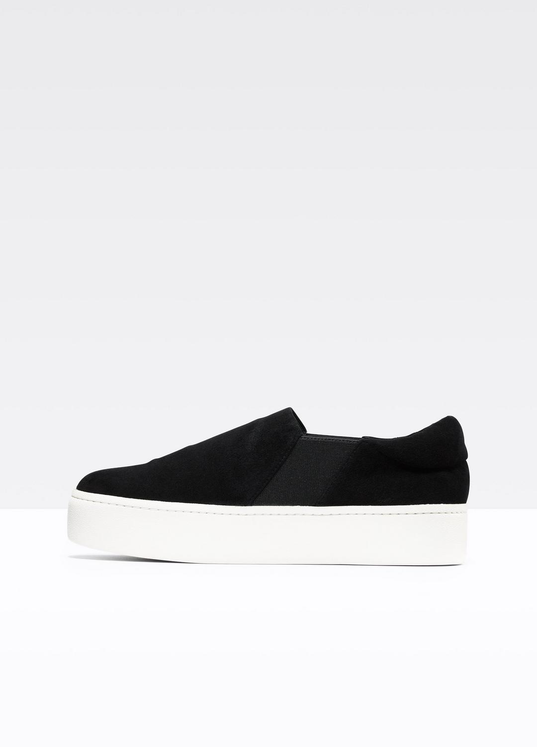 VINCE | Suede Warren Sneaker in Sneakers - BLACK