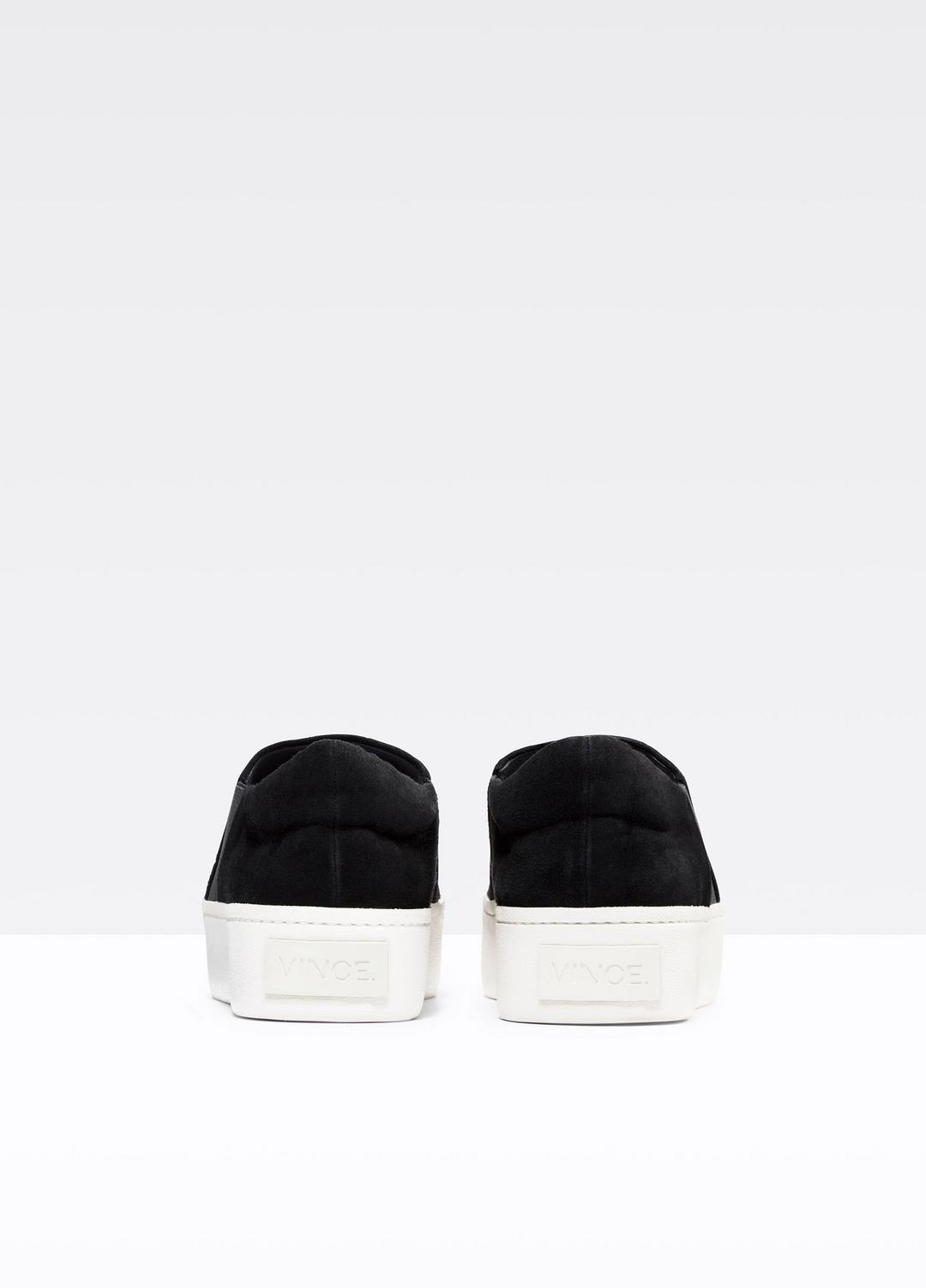 VINCE | Suede Warren Sneaker in Sneakers - BLACK