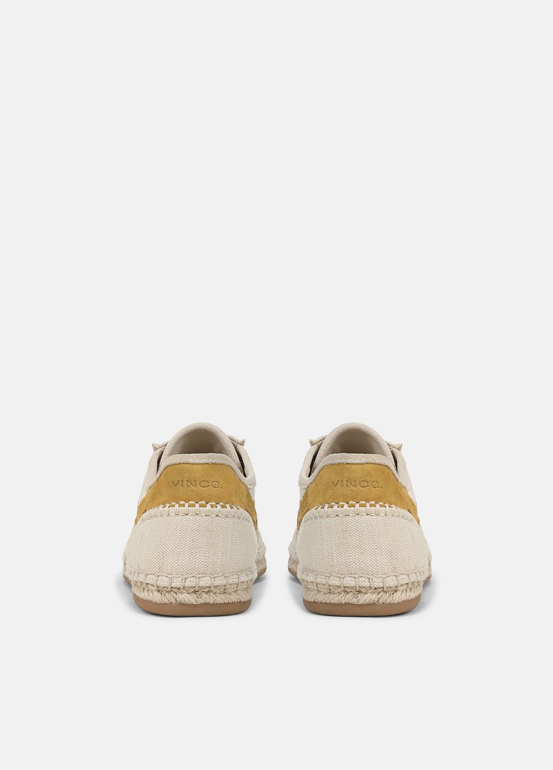 VINCE | Oasis Linen & Leather Espadrille Sneaker in Sneakers - MOONLIGHT/GOLDEN DESERT