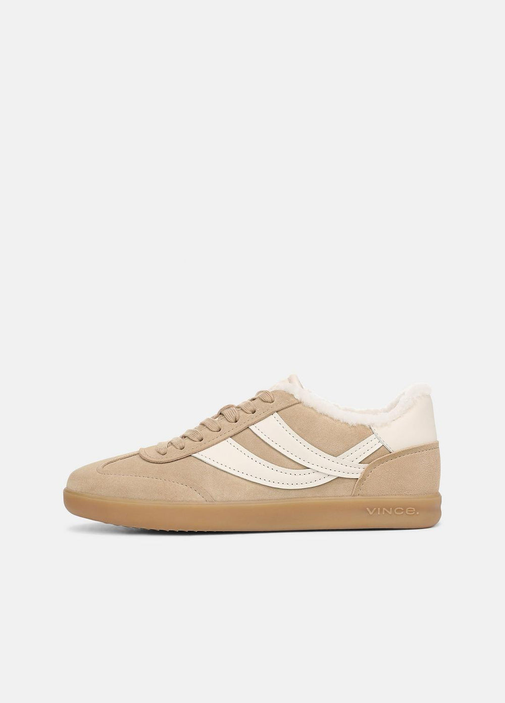 VINCE | Oasis Suede & Shearling Sneaker in Sneakers - SAND TRAIL