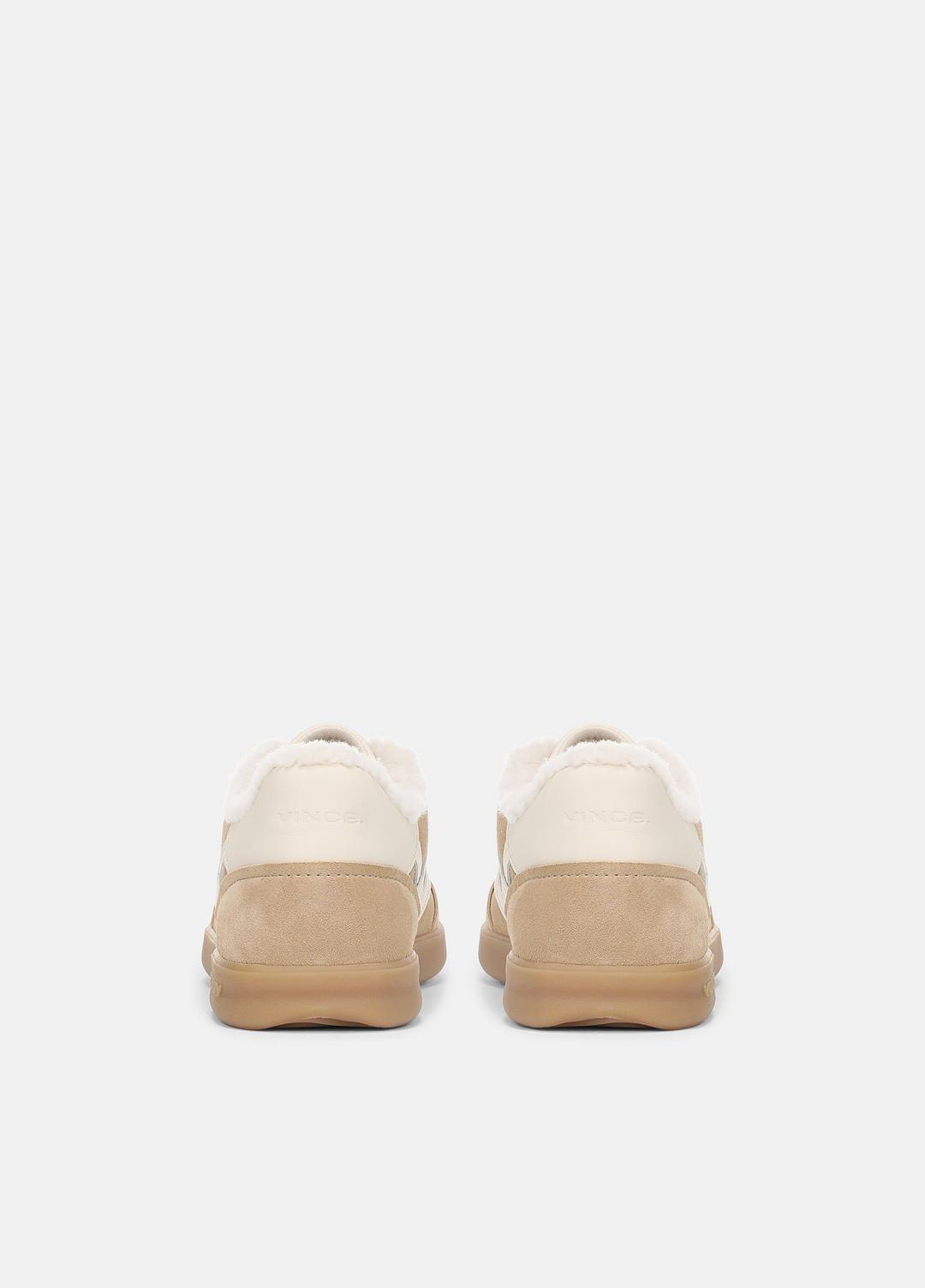VINCE | Oasis Suede & Shearling Sneaker in Sneakers - SAND TRAIL