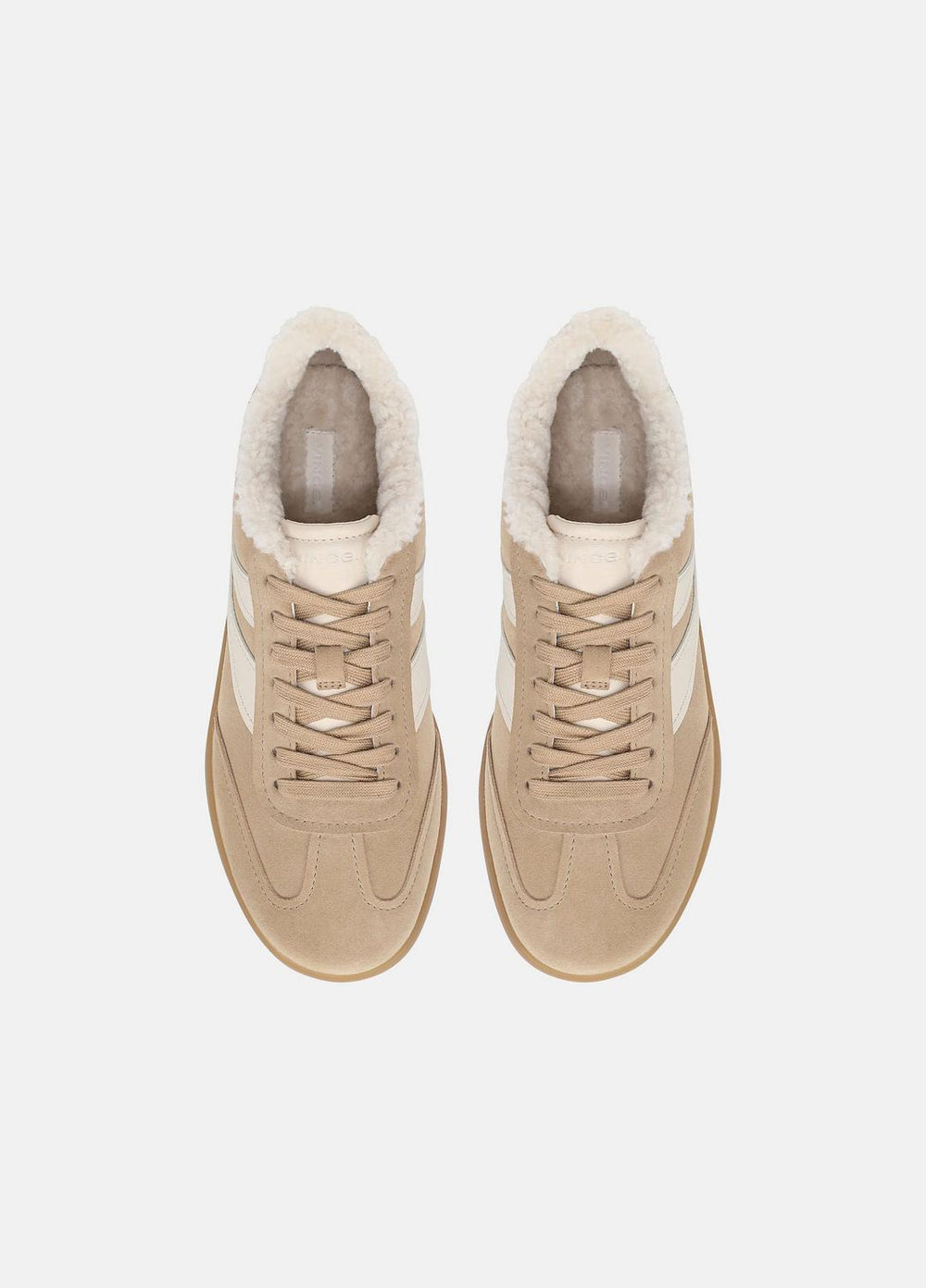 VINCE | Oasis Suede & Shearling Sneaker in Sneakers - SAND TRAIL