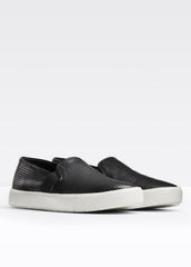 VINCE | Women's Blair Perforated Leather Sneakers - BLACK