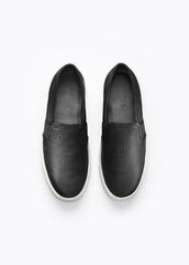 VINCE | Women's Blair Perforated Leather Sneakers - BLACK