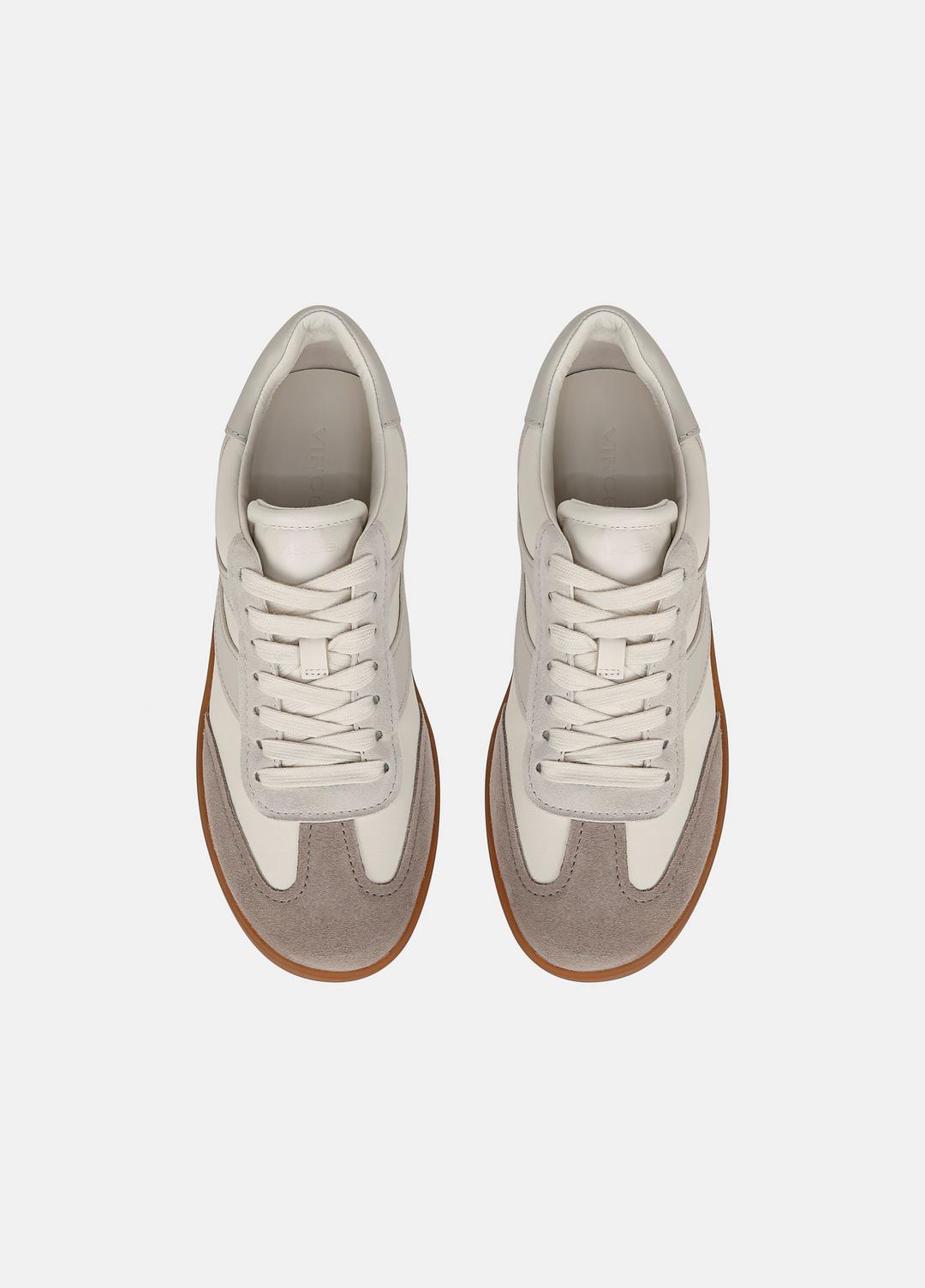 VINCE | Oasis Leather and Suede Sneaker in Sneakers - WHITE FOAM/HORCHATA/HAZELSTONE