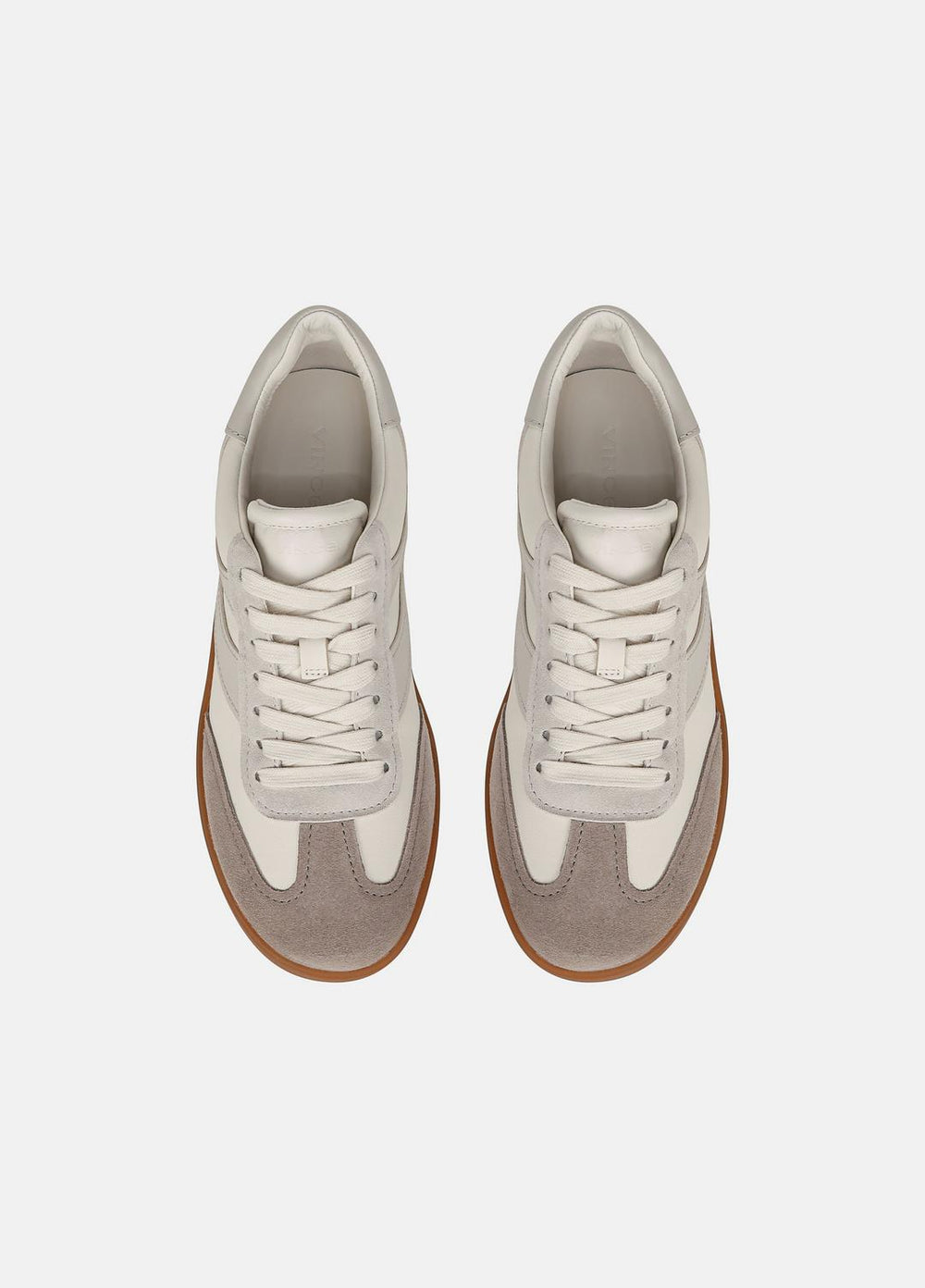 VINCE | Oasis Leather and Suede Sneaker in Sneakers - WHITE FOAM/HORCHATA/HAZELSTONE