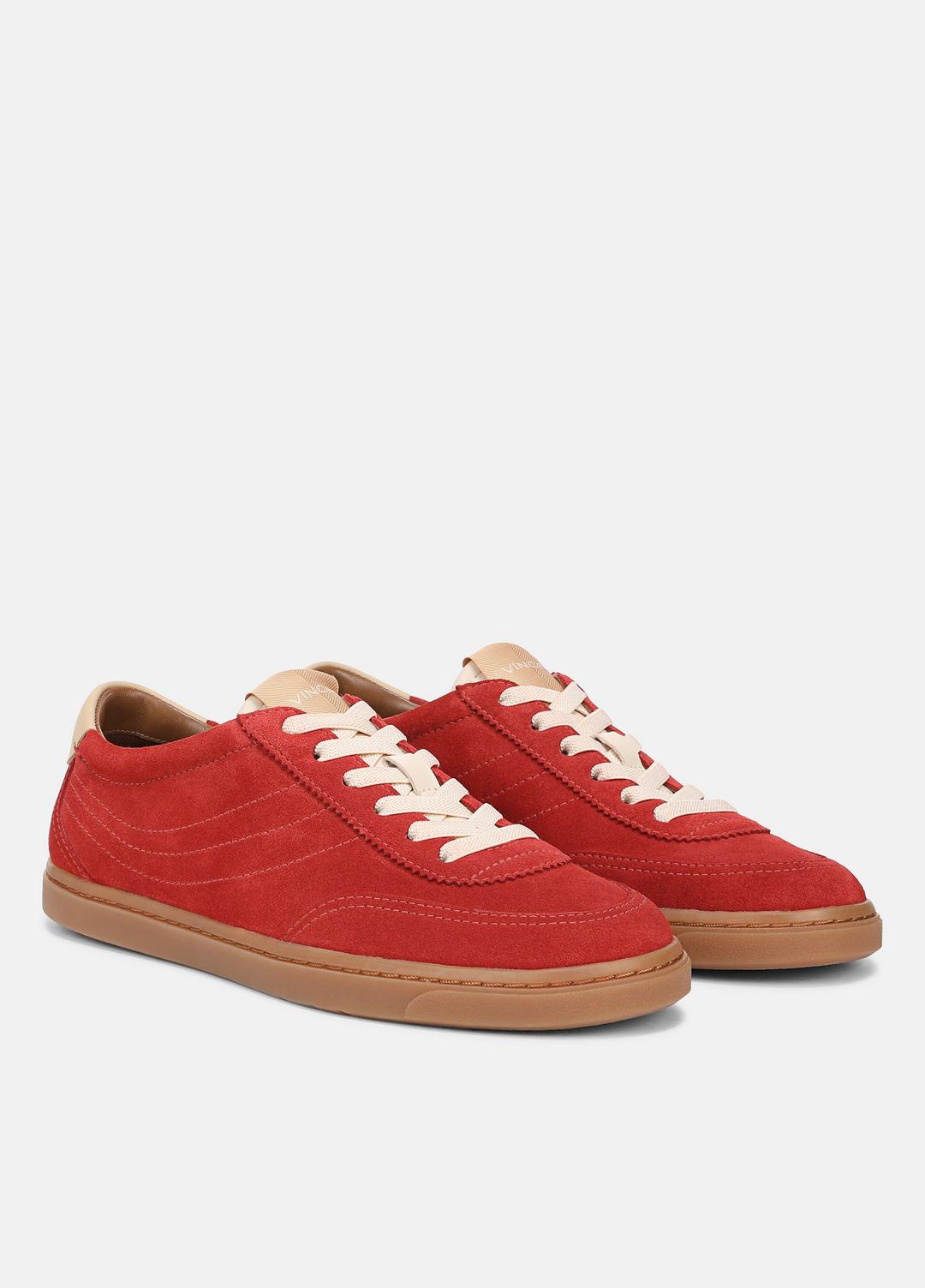 VINCE | Palm Suede Sneaker in Sneakers - POPPY RED