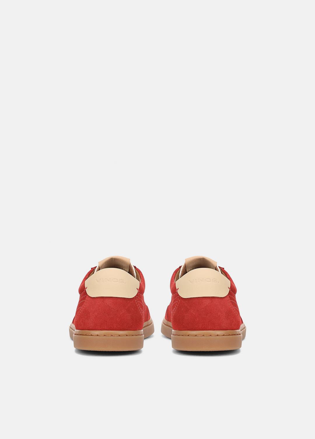 VINCE | Palm Suede Sneaker in Sneakers - POPPY RED