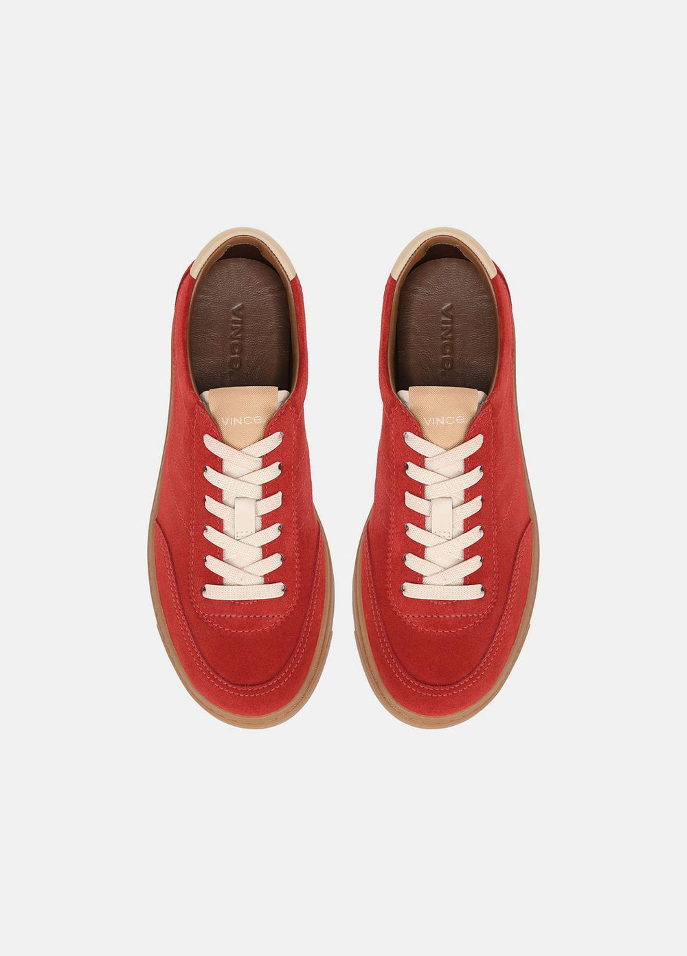 VINCE | Palm Suede Sneaker in Sneakers - POPPY RED